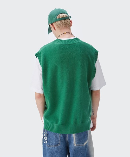 CORPUS TOKYO（コーパス トーキョー）の「Lazy Tokyo ニットベスト（ベスト・メンズ・ライトグレー/ブラック/オフホワイト/グリーン/ブルーグレー/ライトベージュ・1/2/3）」の18枚目の写真