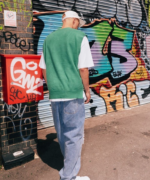 CORPUS TOKYO（コーパス トーキョー）の「Lazy Tokyo ニットベスト（ベスト・メンズ・ライトグレー/ブラック/オフホワイト/グリーン/ブルーグレー/ライトベージュ・1/2/3）」の13枚目の写真