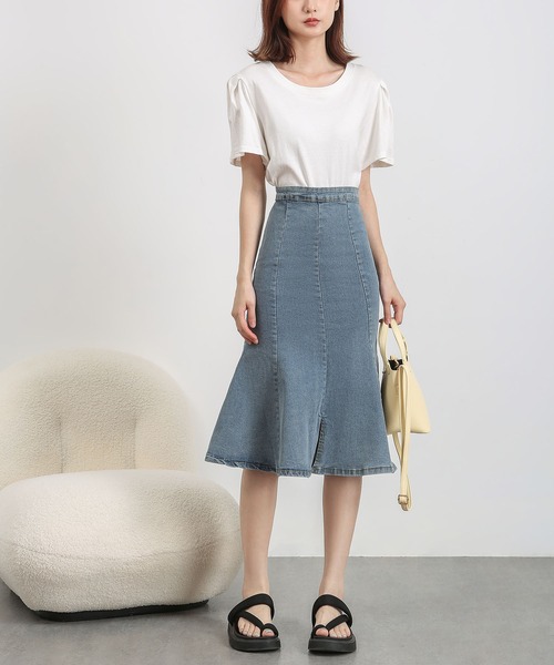 MAISON DE THERESE(メゾン ド テレーズ)の「デニムマーメイドスカート(デニムスカート・レディース・ブラック/ブルー・MEDIUM/SMALL/LARGE/X-LARGE)」の5枚目の写真