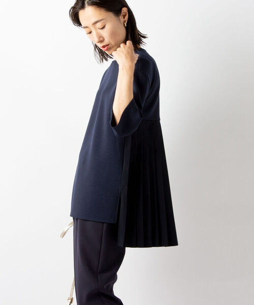 NOLLEY’S（ノーリーズ）の「ダンボール・バックプリーツプルオーバーカットソー（Tシャツ/カットソー・レディース・ホワイト/ネイビー/ブラック・FREE）」の13枚目の写真