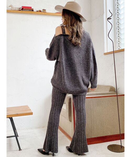 GYDA（ジェイダ）の「【SETUP着用可】ワンショルメランジヤーンLOOSEニットTOPS（ニット/セーター・レディース・グレー/チャコールグレー/ブラウン・FREE）」の7枚目の写真