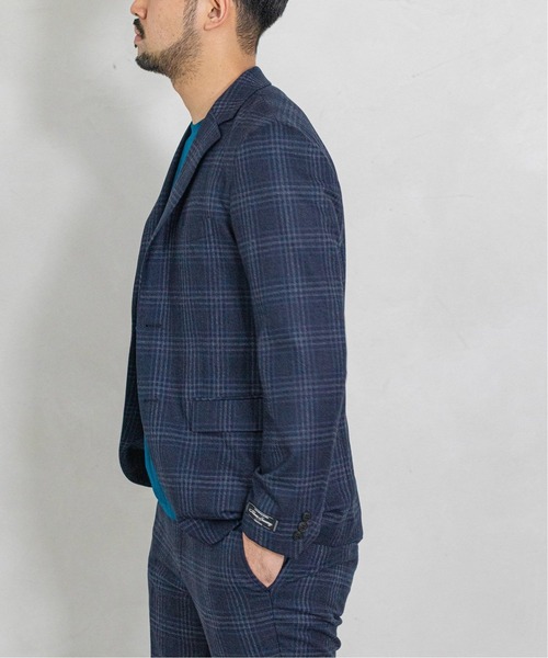 EDIFICE（エディフィス）の「MOVE サキソニー チェック 2Bジャケット（セットアップ・メンズ・チャコールグレー/ブラウン/ネイビー・SMALL/MEDIUM/LARGE/X-LARGE）」の5枚目の写真