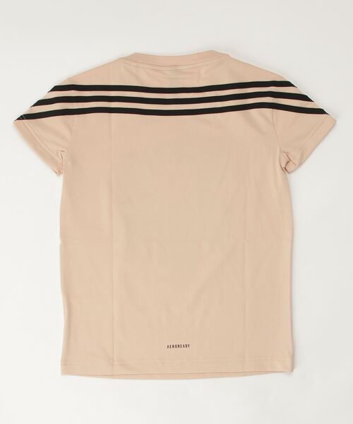 adidas(アディダス)の「アディダス adidas 半袖Tシャツ(Tシャツ/カットソー・キッズ・ベビーピンク/ホワイト・130cm/140cm/150cm/160cm)」の3枚目の写真