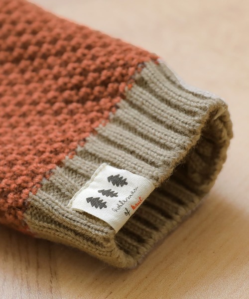 osharewalker（オシャレウォーカー）の「『ファー付きニットハンドウォーマー』（手袋・レディース・グリーン/テラコッタ/チャコール/ライトグレー/ネイビー・FREE）」の11枚目の写真