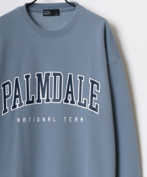 Lazar(ラザル)の「MEMPHIS/PALMDALE 別注 裏起毛 ビッグシルエット カレッジロゴ スウェット レディース メンズ トレーナー(スウェット・メンズ・ホワイト/ブラック/ダークグリーン/ベージュ/ネイビー/ブルー/グリーン/スミクロ・LL/M/L)」の8枚目の写真