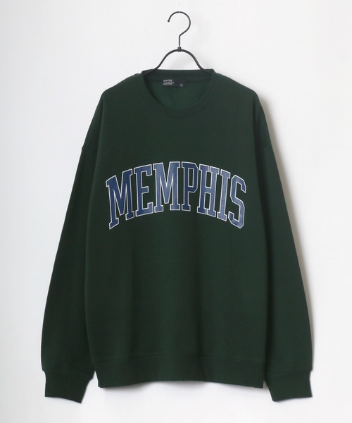 Lazar(ラザル)の「MEMPHIS/PALMDALE 別注 裏起毛 ビッグシルエット カレッジロゴ スウェット レディース メンズ トレーナー(スウェット・メンズ・ホワイト/ブラック/ダークグリーン/ベージュ/ネイビー/ブルー/グリーン/スミクロ・LL/M/L)」の17枚目の写真