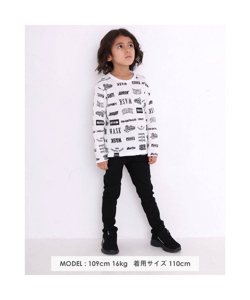 WASK(ワスク)の「WASK/ロゴ 柄 ワッフル Tシャツ (100~160cm)(Tシャツ/カットソー・キッズ・ブラック系その他/ホワイト系その他・140/120/130/110/150/160/100)」の4枚目の写真