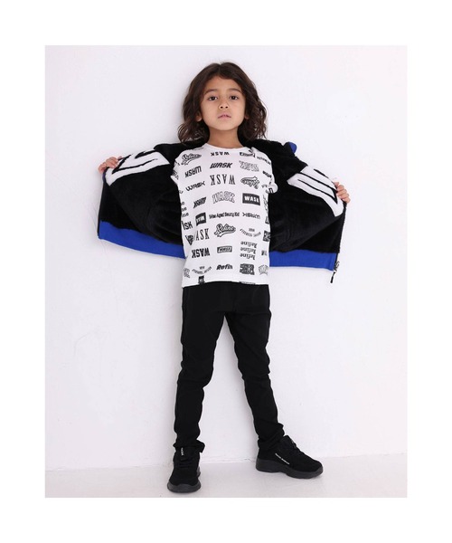 WASK(ワスク)の「WASK/ロゴ 柄 ワッフル Tシャツ (100~160cm)(Tシャツ/カットソー・キッズ・ブラック系その他/ホワイト系その他・140/120/130/110/150/160/100)」の6枚目の写真