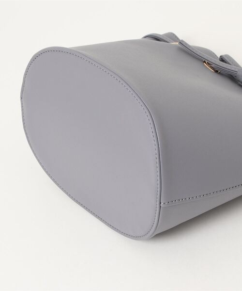 Allamanda（アラマンダ）の「リボン巾着ショルダーBAG（トートバッグ・レディース・アイボリー/ブラック/ブルーグレー・ONE SIZE）」の7枚目の写真