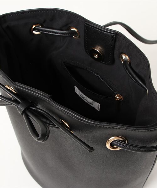 Allamanda（アラマンダ）の「リボン巾着ショルダーBAG（トートバッグ・レディース・アイボリー/ブラック/ブルーグレー・ONE SIZE）」の9枚目の写真