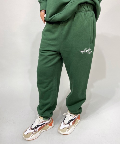 Mark Gonzales(マーク・ゴンザレス)の「【ムラサキスポーツ別注】MarkGonzales/マークゴンザレス ルーズシルエット ロゴスウェットパンツ/セットアップ対応 MGLD021(スウェットパンツ・レディース・ブラック/グレー/グリーン・M/L)」の1枚目の写真