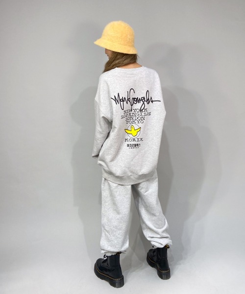 Mark Gonzales(マーク・ゴンザレス)の「【ムラサキスポーツ別注】MarkGonzales/マークゴンザレス ルーズシルエット ロゴスウェットパンツ/セットアップ対応 MGLD021(スウェットパンツ・レディース・ブラック/グレー/グリーン・M/L)」の7枚目の写真