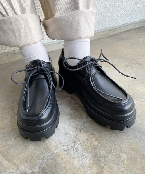 nemne store(ネンネストア)の「ブラウニーを焼く厚底モカシンシューズ(ブーツ・レディース・ブラック/ダークブラウン/アイボリー・LL/S/M/L)」の12枚目の写真
