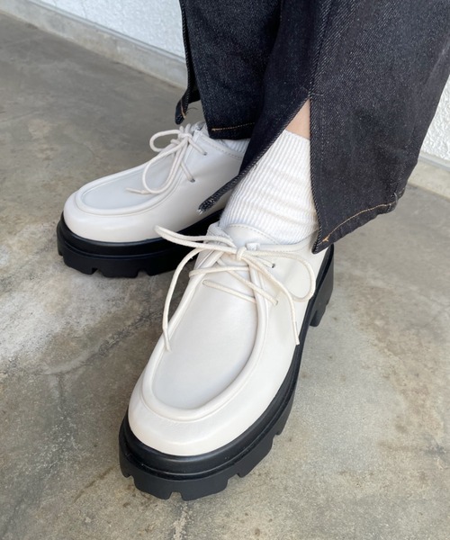 nemne store(ネンネストア)の「ブラウニーを焼く厚底モカシンシューズ(ブーツ・レディース・ブラック/ダークブラウン/アイボリー・LL/S/M/L)」の20枚目の写真