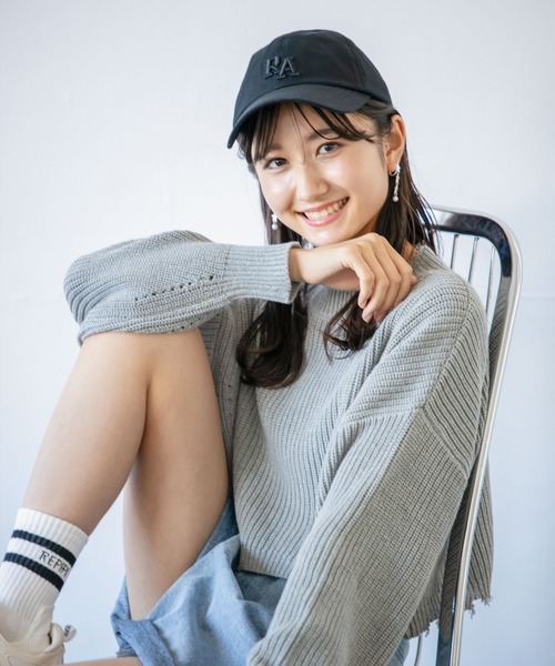 repipi armario(レピピ アルマリオ)の「ショート丈ダメージニット(ニット/セーター・レディース・グリーン/ブラック/グレー/グリーン系その他/ブルー系その他/ホワイト・MEDIUM/LARGE/SMALL)」の19枚目の写真