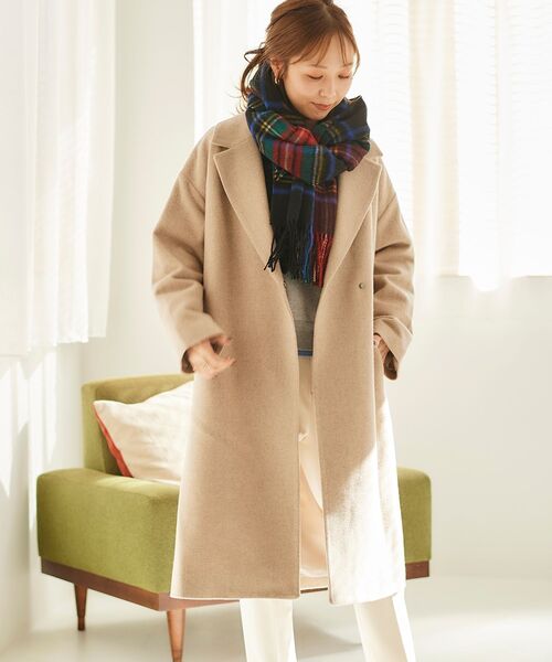 le.coeur blanc(ルクールブラン)の「スペリオルモッサチェスターコート(チェスターコート・レディース・ベージュ/ネイビー/モカ・38/36)」の15枚目の写真