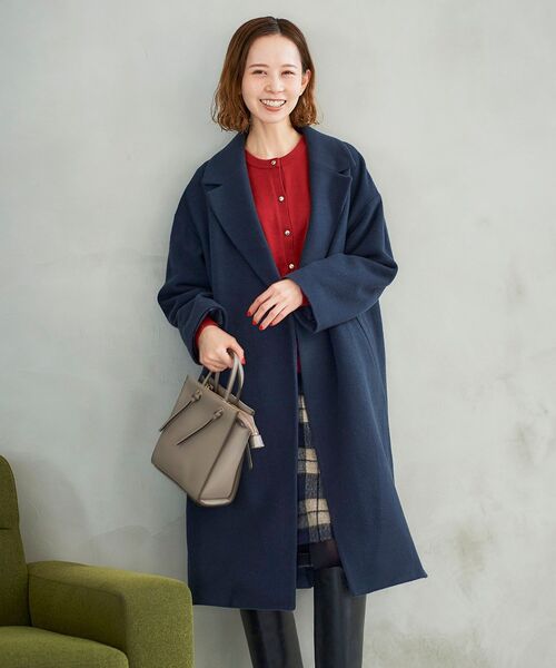 le.coeur blanc(ルクールブラン)の「スペリオルモッサチェスターコート(チェスターコート・レディース・ベージュ/ネイビー/モカ・38/36)」の21枚目の写真