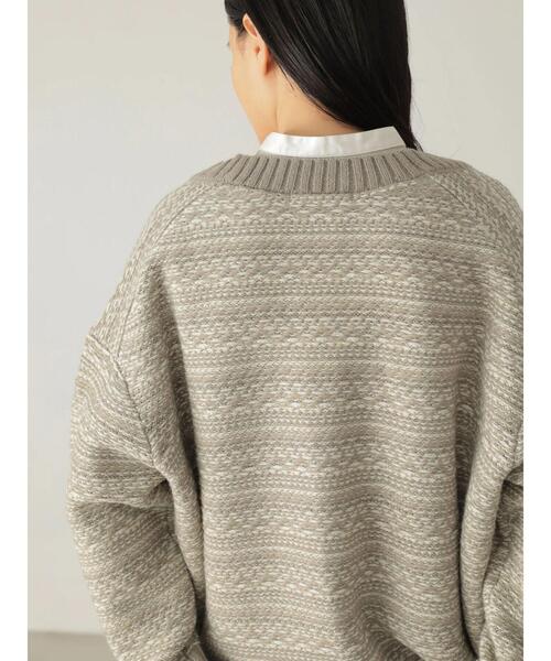 AMERICAN HOLIC（アメリカンホリック）の「ジャガードニットカーディガン（カーディガン/ボレロ・レディース・グレイッシュベージュ・FREE）」の17枚目の写真