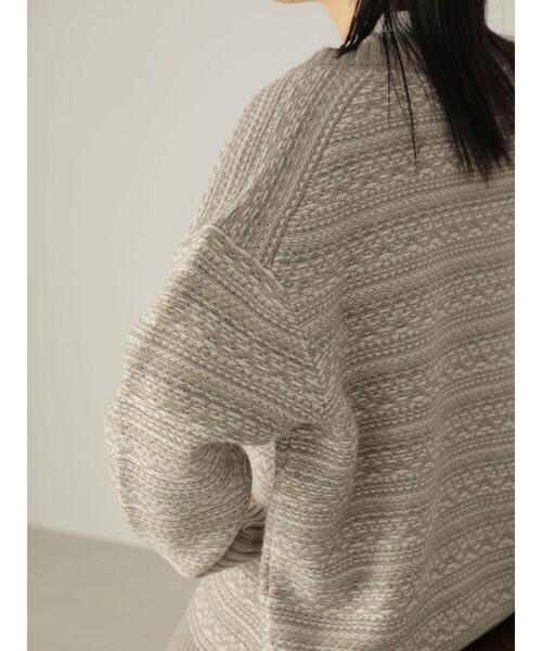 AMERICAN HOLIC（アメリカンホリック）の「ジャガードニットカーディガン（カーディガン/ボレロ・レディース・グレイッシュベージュ・FREE）」の16枚目の写真