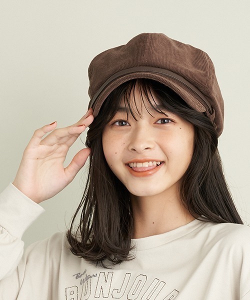 pom ponette junior(ポンポネットジュニア)の「キャスケット(キャスケット・キッズ・ブラウン/アイボリー・FREE)」の2枚目の写真