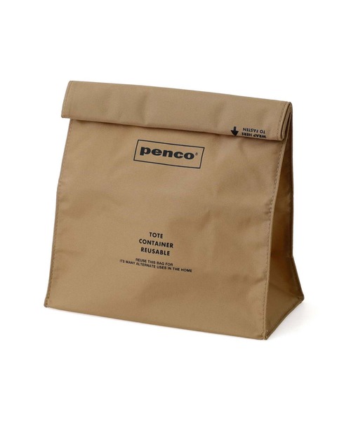 PENCO（ペンコ）の「penco ペンコ ToGoサック 紙袋風 ロールトップ ベルクロ ポーチ 折りたたみ（ポーチ・メンズ・ホワイト/ベージュ/ネイビー/オレンジ/ダークグリーン/ブラック・FREE）」の19枚目の写真