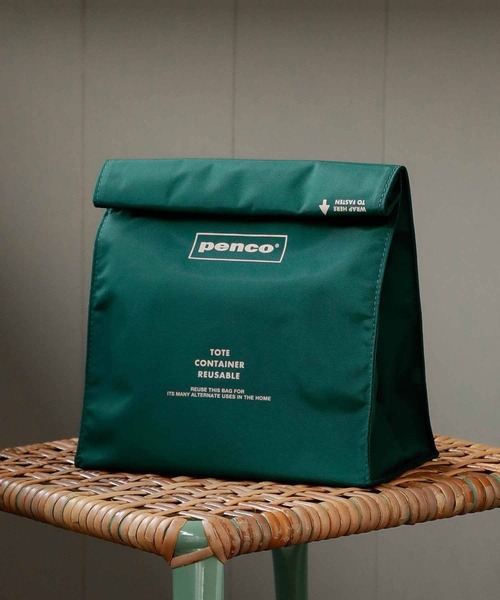 PENCO（ペンコ）の「penco ペンコ ToGoサック 紙袋風 ロールトップ ベルクロ ポーチ 折りたたみ（ポーチ・メンズ・ホワイト/ベージュ/ネイビー/オレンジ/ダークグリーン/ブラック・FREE）」の22枚目の写真