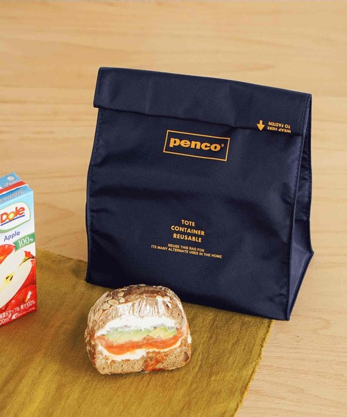 PENCO（ペンコ）の「penco ペンコ ToGoサック 紙袋風 ロールトップ ベルクロ ポーチ 折りたたみ（ポーチ・メンズ・ホワイト/ベージュ/ネイビー/オレンジ/ダークグリーン/ブラック・FREE）」の20枚目の写真