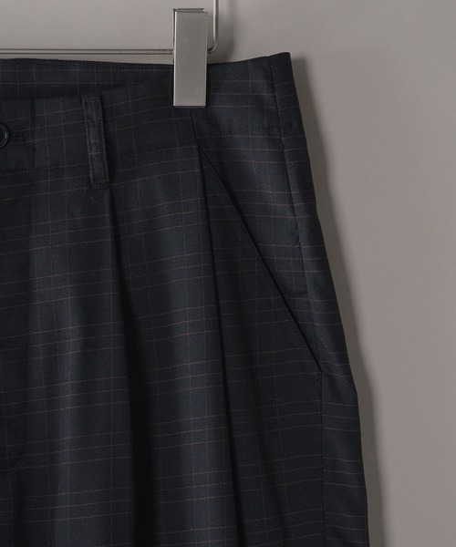 neez.(ニーズ)の「バックタックチェックワイドパンツ(スラックス・メンズ・ブラック/グレー/ワイン・SMALL/MEDIUM/LARGE)」の22枚目の写真