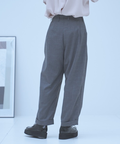 neez.(ニーズ)の「バックタックチェックワイドパンツ(スラックス・メンズ・ブラック/グレー/ワイン・SMALL/MEDIUM/LARGE)」の12枚目の写真