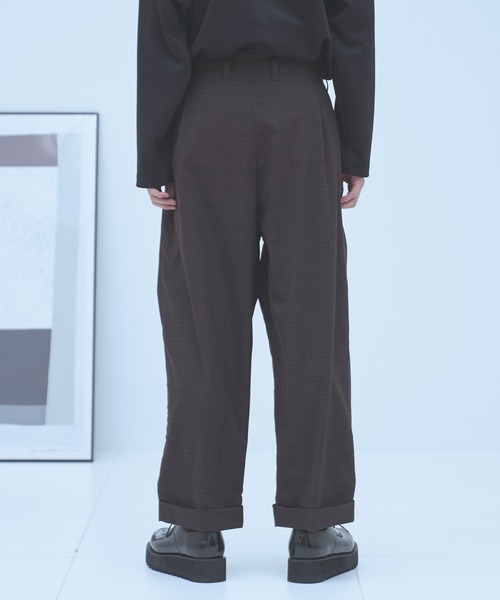 neez.(ニーズ)の「バックタックチェックワイドパンツ(スラックス・メンズ・ブラック/グレー/ワイン・SMALL/MEDIUM/LARGE)」の17枚目の写真