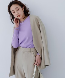 ノーカラージャケット（ベージュ系）ファッション通販 - ZOZOTOWN