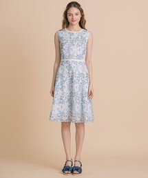 極美品 TOCCA GYPSY DEEP ROSE ワンピース ドレス 花柄 4 TOCCA トッカ GYPSY DEEP ROSE ドレス カスミソウ刺繍ワンピース