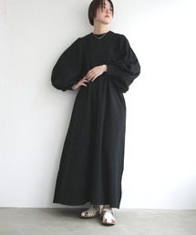 バルーンスリーブマキシワンピース