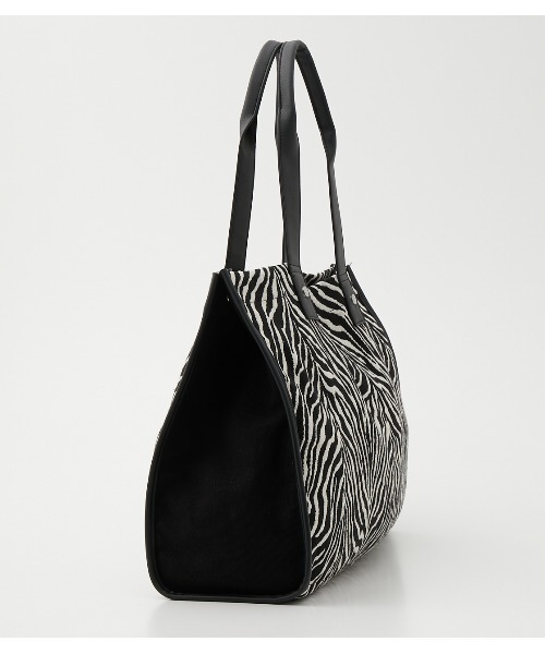 AZUL by moussy（アズールバイマウジー）の「LINEN LIKE BIG TOTE BAG/リネンライクビッグトートバッグ（トートバッグ・レディース・ブラック/マルチ/イエロー系その他・FREE）」の17枚目の写真