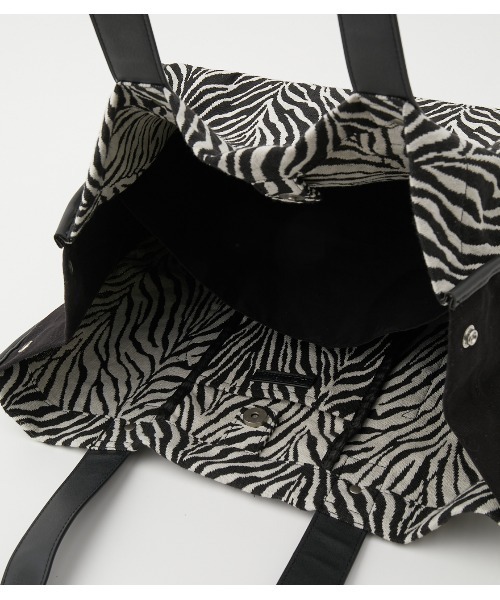 AZUL by moussy（アズールバイマウジー）の「LINEN LIKE BIG TOTE BAG/リネンライクビッグトートバッグ（トートバッグ・レディース・ブラック/マルチ/イエロー系その他・FREE）」の20枚目の写真