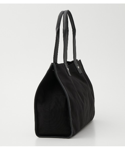 AZUL by moussy（アズールバイマウジー）の「LINEN LIKE BIG TOTE BAG/リネンライクビッグトートバッグ（トートバッグ・レディース・ブラック/マルチ/イエロー系その他・FREE）」の5枚目の写真