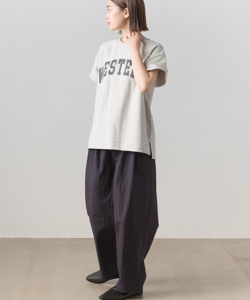 OMNES（オムネス）の「コットンナイロンタックパンツ（その他パンツ・レディース・ブラウン/ネイビー・FREE）」の7枚目の写真