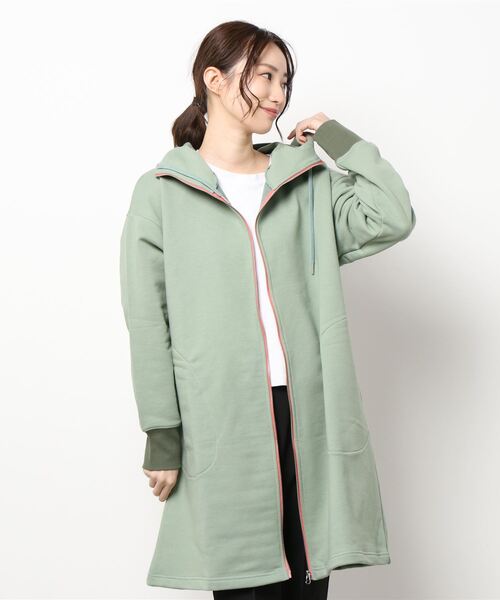 Q（キュー）の「裏毛BIGパーカー（パーカー・レディース・グレイッシュブルー/ホワイト/カーキオリーブ/ブルー・MEDIUM）」の12枚目の写真