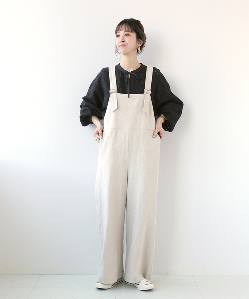 Simplicite(サンプリシテ)の「レース刺繍スキッパーブラウス(シャツ/ブラウス・レディース・ホワイト/ブラック/レッド/サックスブルー・FREE)」の5枚目の写真