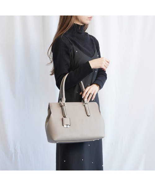 Jewelna Rose(ジュエルナローズ)の「OLバッグ ミドルサイズ(トートバッグ・レディース・チャコールグレー/ブラック/スモークピンク/グレイッシュベージュ/ベージュ系その他/オフホワイト・FREE)」の9枚目の写真