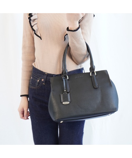 Jewelna Rose(ジュエルナローズ)の「OLバッグ ミドルサイズ(トートバッグ・レディース・チャコールグレー/ブラック/スモークピンク/グレイッシュベージュ/ベージュ系その他/オフホワイト・FREE)」の15枚目の写真