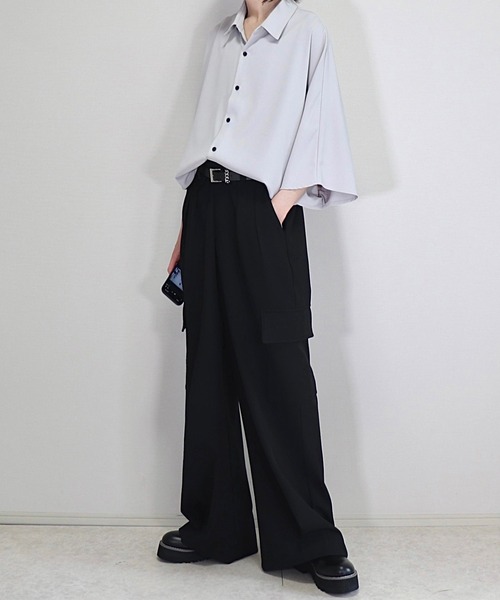 ドレープトロミ オーバードルマンシャツ（シャツ/ブラウス）｜Loose/ルース（ルース）