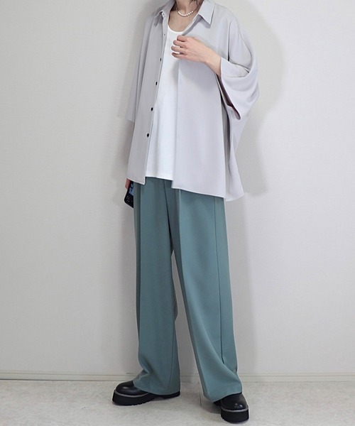 ドレープトロミ オーバードルマンシャツ（シャツ/ブラウス）｜Loose/ルース（ルース）