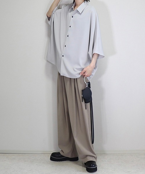 ドレープトロミ オーバードルマンシャツ（シャツ/ブラウス）｜Loose/ルース（ルース）