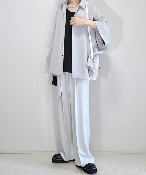 ドレープトロミ オーバードルマンシャツ（シャツ/ブラウス）｜Loose/ルース（ルース）