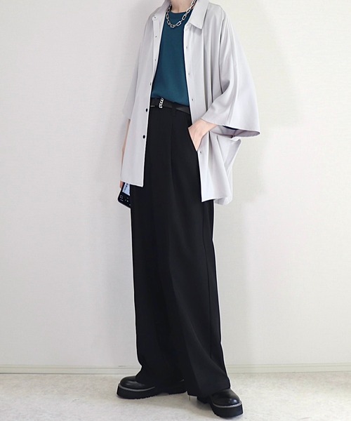 ドレープトロミ オーバードルマンシャツ（シャツ/ブラウス）｜Loose/ルース（ルース）