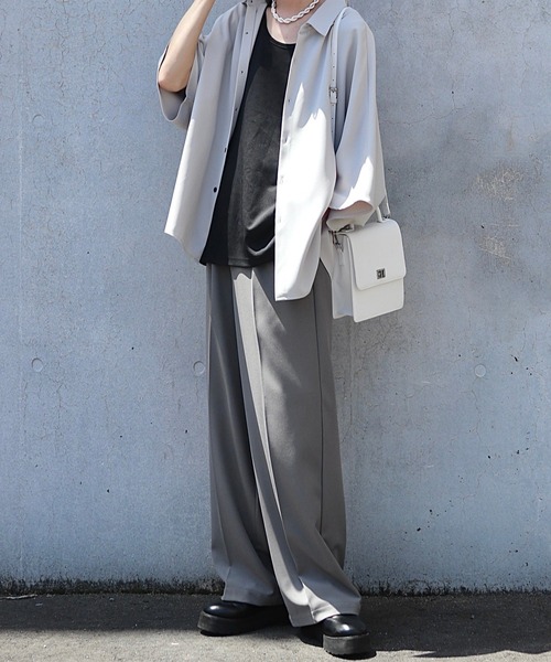 ドレープトロミ オーバードルマンシャツ（シャツ/ブラウス）｜Loose/ルース（ルース）