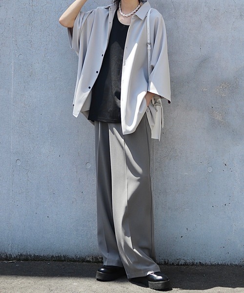 ドレープトロミ オーバードルマンシャツ（シャツ/ブラウス）｜Loose/ルース（ルース）