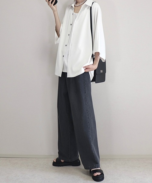 ドレープトロミ オーバードルマンシャツ（シャツ/ブラウス）｜Loose/ルース（ルース）