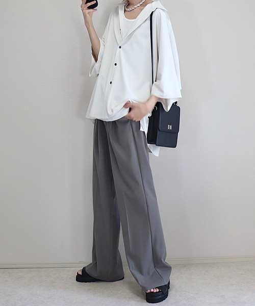 ドレープトロミ オーバードルマンシャツ（シャツ/ブラウス）｜Loose/ルース（ルース）